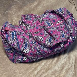 Vera Bradley purple and Blue Paisley Travel Bag XL duffle